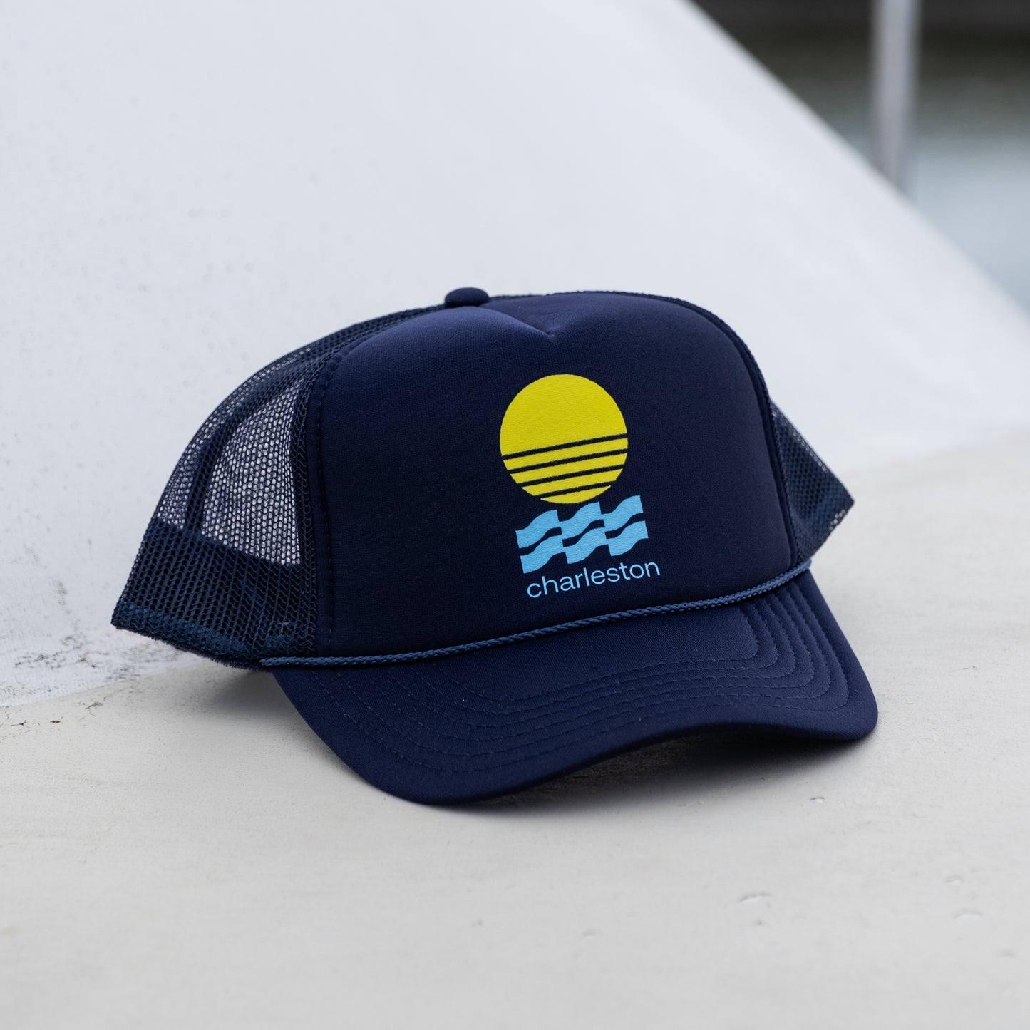 Charleston Sunset Navy Foam Trucker Hat